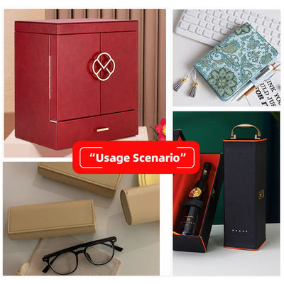 PVC bloemenpatroon kunstleer synthetisch leer portemonnee doos schoenen notitieboek kunstleer stof