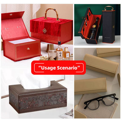 Gepreegd PVC bloemmotief synthetisch leer voor portemonnees, dozen, schoenen, notitieboeken, decoratieve tassen - Duurzame kunstledermaterialen