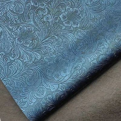 Gepreegd PVC bloemmotief synthetisch leer voor portemonnees, dozen, schoenen, notitieboeken, decoratieve tassen - Duurzame kunstledermaterialen