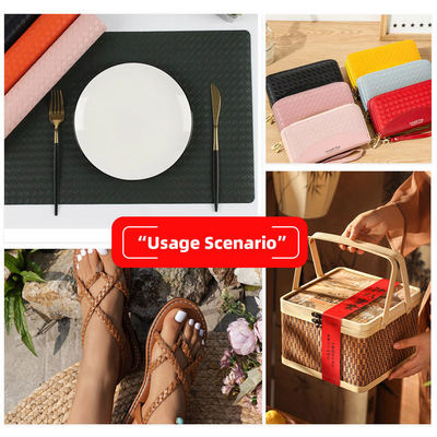 PVC Metaal Glanzend Reliëf Weefpatroon Kunstmatig Synthetisch Leer voor Verpakking Portemonnee Doos Schoenen Notitieboek Kunstleer Stof