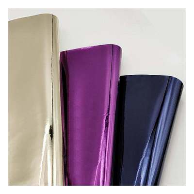 Hoogwaardige synthetische imitatie schoenen handtas notitieboek leer Pu regenboog holografisch metallic kleurrijk spiegel leer stof