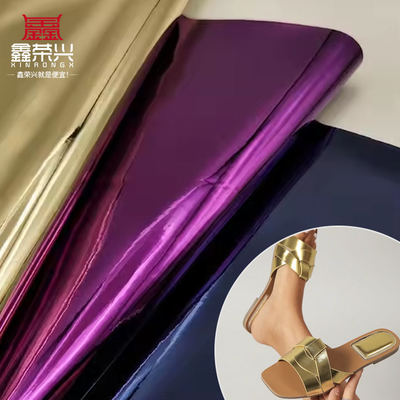 Hoogwaardige synthetische imitatie schoenen handtas notitieboek leer Pu regenboog holografisch metallic kleurrijk spiegel leer stof