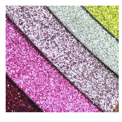 Groothandel PU Glitter Poeder Korrel Synthetisch Lederen Portemonnee Case Schoenen Notitieboek Lederen Stof