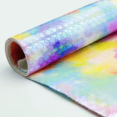 Speciaal PU Regenboog Spiegel Reliëf Synthetisch Leer Bagage Handtas Schoenen Cosmetische Tas Lederen Stof