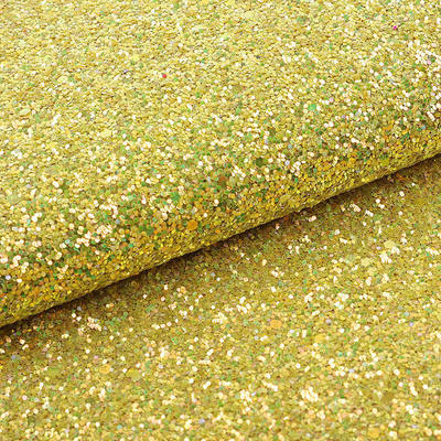 Elastisch PU Glanzend Glanzend Chunky Hexagon Glitter Stof Synthetisch leer voor schoenen Tassen Boog Handwerk Hoed Fake Leer Stof