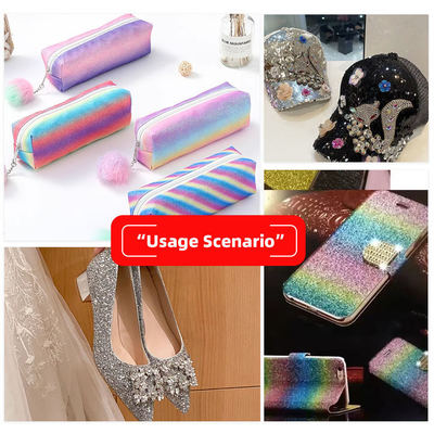 Elastiek PU Glanzend Glinsterend Hexagonaal Stof Synthetisch Lederen Schoenen Tassen Boog Handwerk Hoed False Lederen Stof