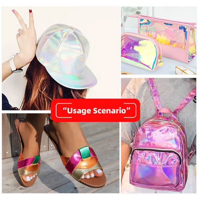 PU gecoate film glitter stof voor schoenen strik ambachten kunstleer synthetisch leer waterdicht stretch voor bankvoering buiten