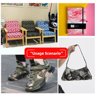 PU Gevriesde schapenvel Nubuck Graan Camouflage Synthetische lederen zak Schoenen Portemonnee Decoratie Notebooks Hoesje Fake lederen stof