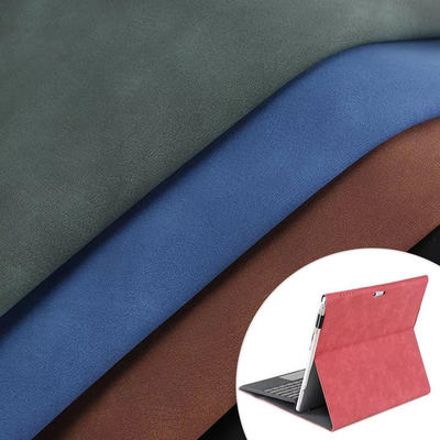 PU Tweekleurig Gematteerd Schapenleer Nubuck Nerf Synthetisch Lederen Tas Schoenen Portemonnee Versier Notitieboeken Etui Kunstleer Stof