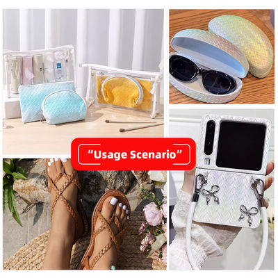 1.1mm Dikte 54/55" Breedte 20 Kleuren PVC Kunstleer Kunstleer Stof voor Handtassen en Woondecoratie