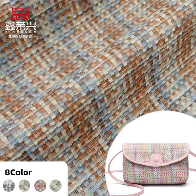 0,8 mm dikte 137 cm breed PVC-leer kunstleer stof met grasmat print in 5 kleuren