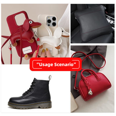 58 Kleuren PVC-leer met dubbele geborstelde achterkant en geïmprimeerd patroon voor tassen en meubels