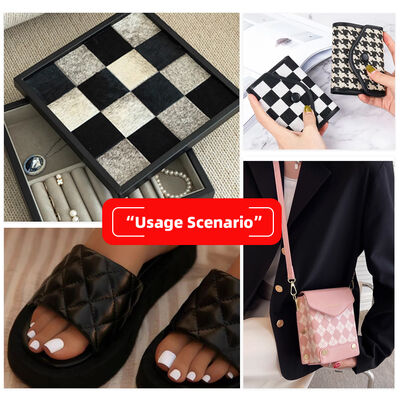 Hotsale PVC Vierkante Diamantgeprinte leder Synthetische kunstmatige leder handtas Schoenen Portemonnee Verfraaien Gordel Fake lederen stof