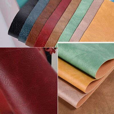 PVC Oily Wax Shining Tanned Artificial Synthetic Leather voor tassen Schoenen Sofa Stoel Portemonnee Verfraaien Gordel Fake Leer Stof