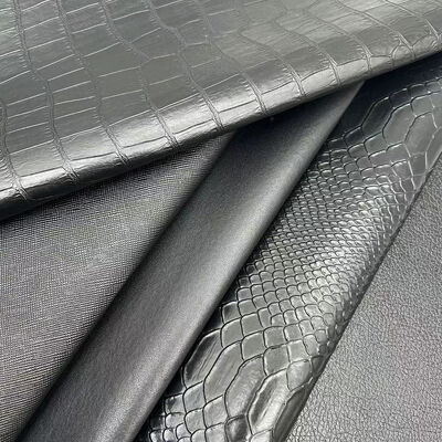 Groothandel Pvc Fux Leather Wallet Box Schoenen Notebook Litchi Animal Woven Cross Pattern Artificiële synthetische lederstof