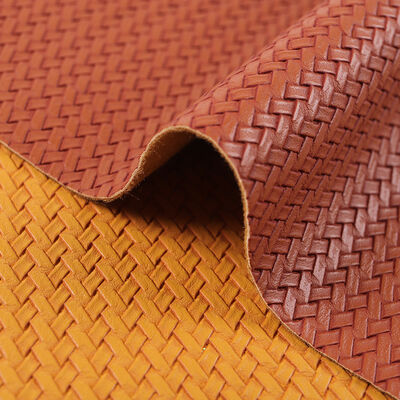 PVC Small Woven Pattern Artificial Synthetic Leather for Bag Packing Box Sofa Chair Belt Faux Leather Fabric Materials