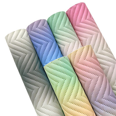 Nieuwe Mode Gradiënt Kleur Bedrukte PU Synthetisch Kunstleer voor Sofa Decoratieve Tas Verpakking Doos Vinyl Kunstleer Stof