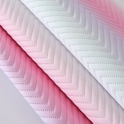 Nieuwe Mode Gradiënt Kleur Bedrukte PU Synthetisch Kunstleer voor Sofa Decoratieve Tas Verpakking Doos Vinyl Kunstleer Stof