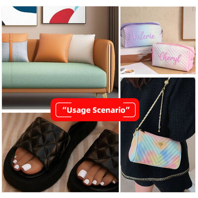 Nieuwe Mode Gradiënt Kleur Bedrukte PU Synthetisch Kunstleer voor Sofa Decoratieve Tas Verpakking Doos Vinyl Kunstleer Stof