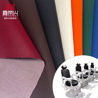 Fabriek Groothandel PVC 0,6 mm Litchi Textuur Valse leer Gedrukt kunstmatig synthetisch leer voor autostoeltje Voet decoratief