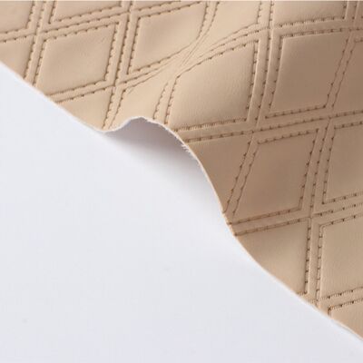 PVC imitatie borduurwerk Rhombus kunstmatig synthetisch leer voor auto Voeten Autostoeltjes Sofa Decoratie Tas Fake Leer Stof