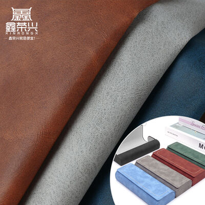 Crazy Horse Grain PVC gedrukt synthetisch leer voor decoratieve notebook tafelmat telefoon Shell Faux leerstof.