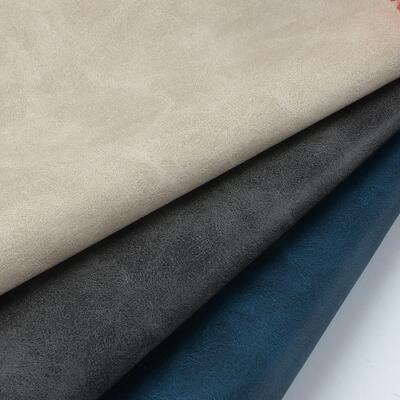 Crazy Horse Grain PVC gedrukt synthetisch leer voor decoratieve notebook tafelmat telefoon Shell Faux leerstof.