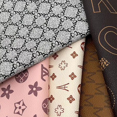 Groothandel 0,5 mm dik PVC gedrukt synthetisch kunstleer stijl zak Verpakking Notebook telefoon Schelp bank Fake leerstof