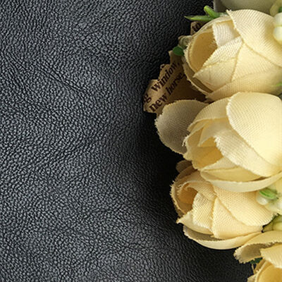 128 Elastic Embossed Sheepskin Grain Synthetic Leather Faux Leather Fabric for Clothing Garments Skirts Bags Wash-Free PU