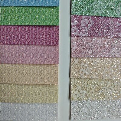 XR Glitter Synthetisch Lederen Rijstpatroon & Bloemenpatroon