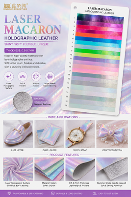 Laser Macaron Holografisch Synthetisch Leder
