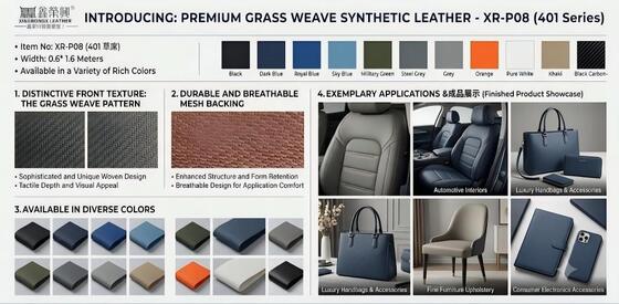 GRAAS WEEVEN SYNTHETISCH LEER stijlvolle textuur. Sterke prestaties eindeloze mogelijkheden.