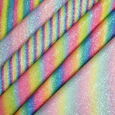 Rainbow Glitter Checker Pattern PVC synthetisch leer voor tassen, schoenen en ambachten