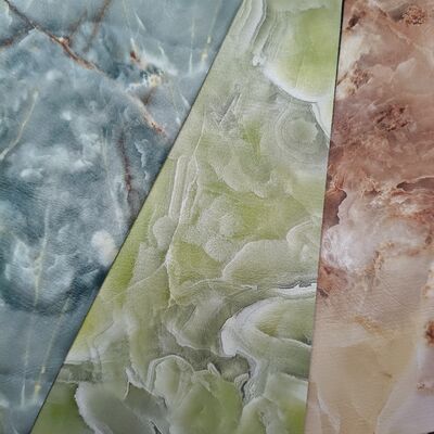 Marmeren patroon kunstleer stof voor meubels, tassen en decoratieve toepassingen