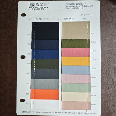 0.7mm Stof Textuur Synthetisch leer PVC Lederool voor tassen Meubelen Automotive Interieur 1,6m Breedte