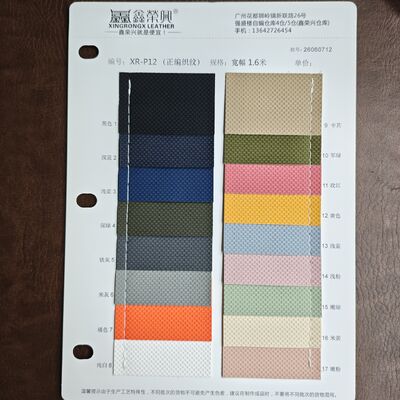 Geweven textuur synthetisch leer PVC-rol met mesh-stof achterkant voor tassen, portemonnees, meubels