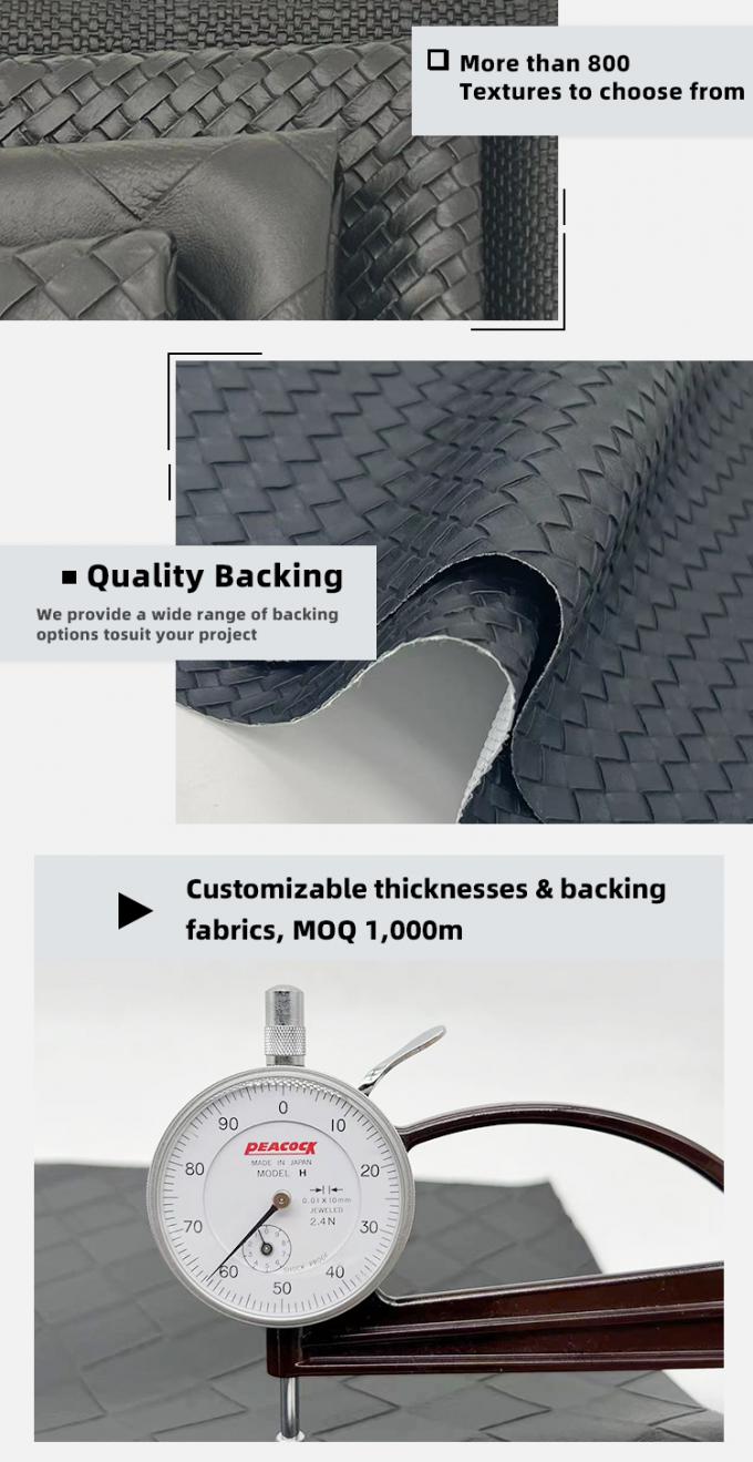 Looped Stof Geweven Patroon PVC Synthetisch Lederen Gedrukt Schoenen Tassen Meubelen Handwerk Auto Fake Lederen Stof Stretch 5