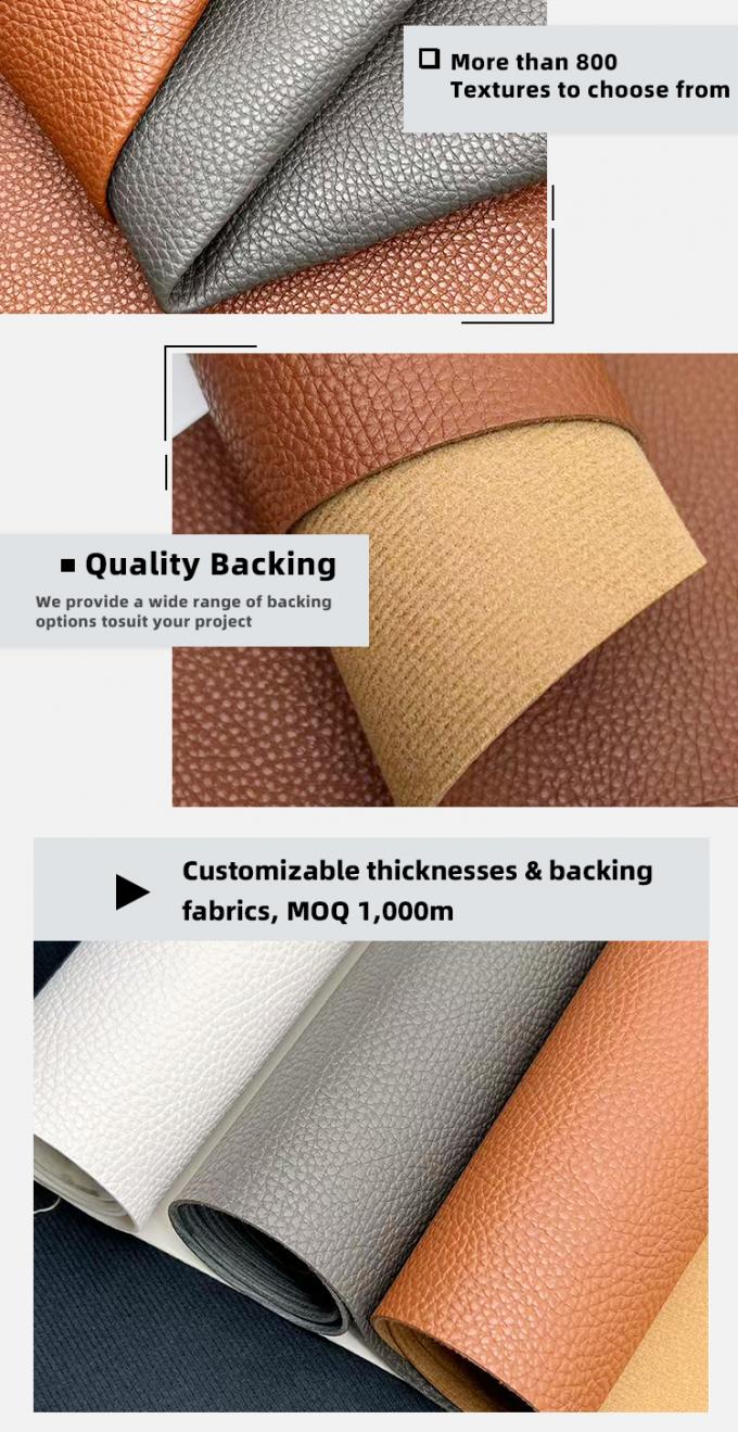 1.8mm dik PVC Litchi Patroon Synthetisch nepleer voor tas Tafelmat Gordel Sofa Decoraties-Versatile meubels Outdoor Craft 5