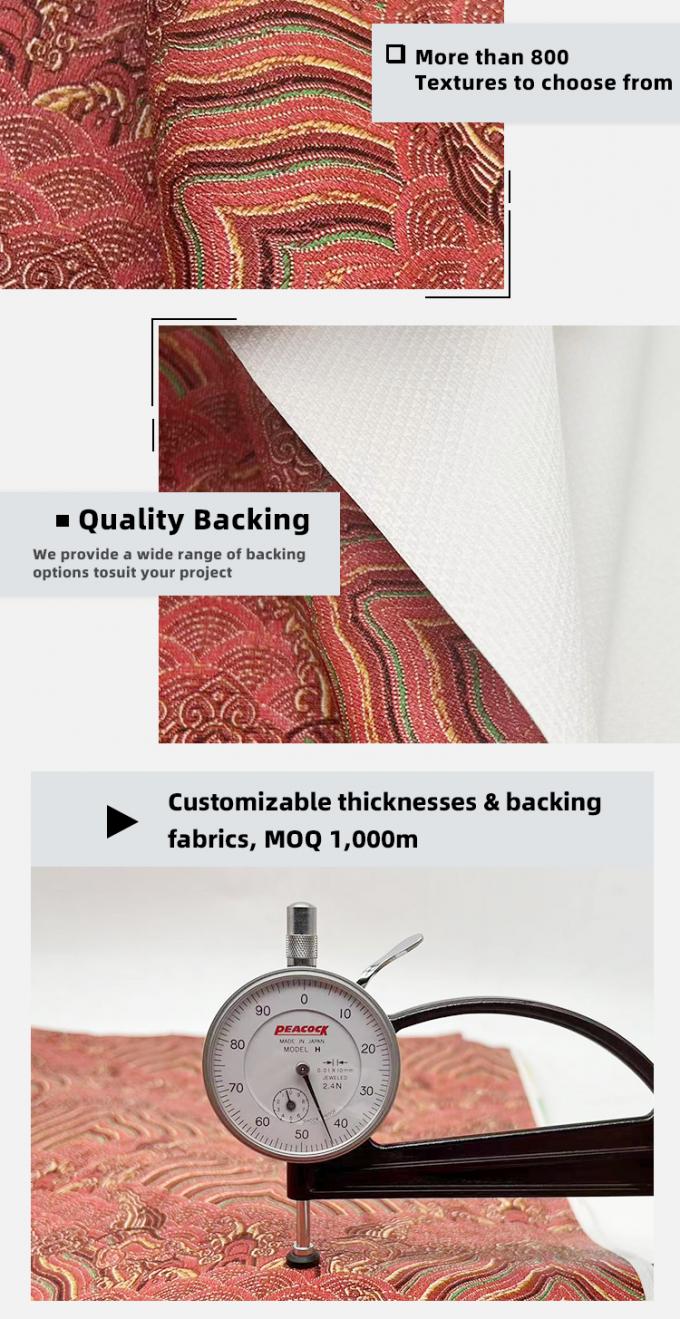 Synthetische PVC Macrame Printed Faux Leather Fabric Film Style voor Tas Notebook Phone Shell Decoratief & Craft Gebruik voor Sofa Well 5