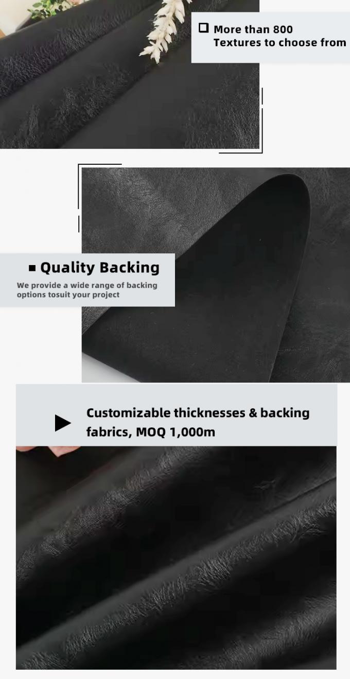 Groothandel Dubbel Geborstelde Achterkant PVC Diverse Reli&euml;fpatronen Kunstmatig Synthetisch Leer voor Tassen Sofa Kunstleer Materialen 5