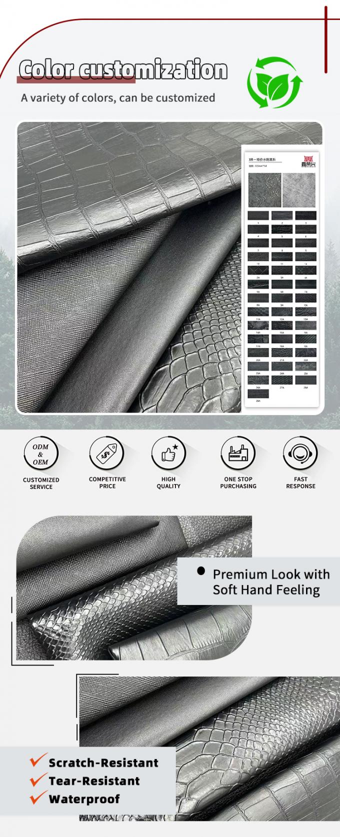 Groothandel Pvc Fux Leather Wallet Box Schoenen Notebook Litchi Animal Woven Cross Pattern Artifici&euml;le synthetische lederstof 4