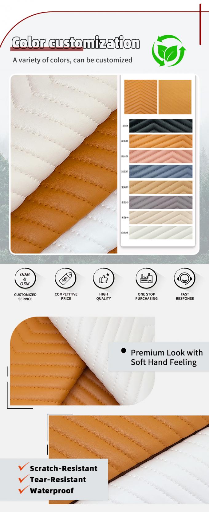 1.8mm dik PVC borduurwerk-gebrouwen strepen synthetisch vals leer waterdicht tas tafelmat schoenen portemonnee decoratie gordel bank 4