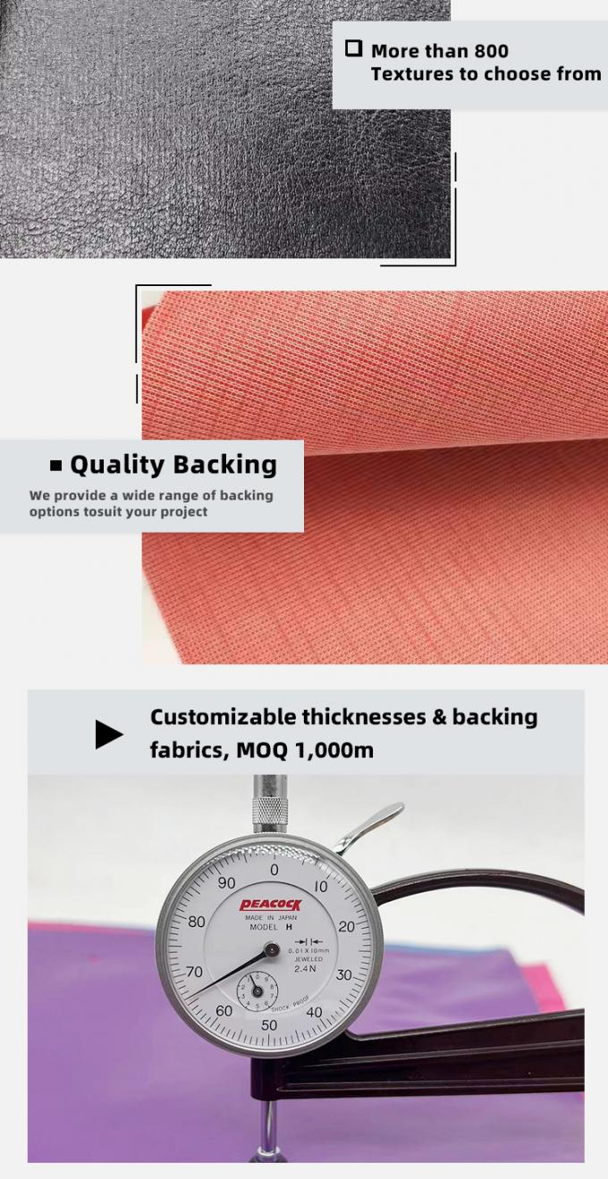 PVC gebreide lederstof voor meubels 57/58" waterdicht slijtvast 5