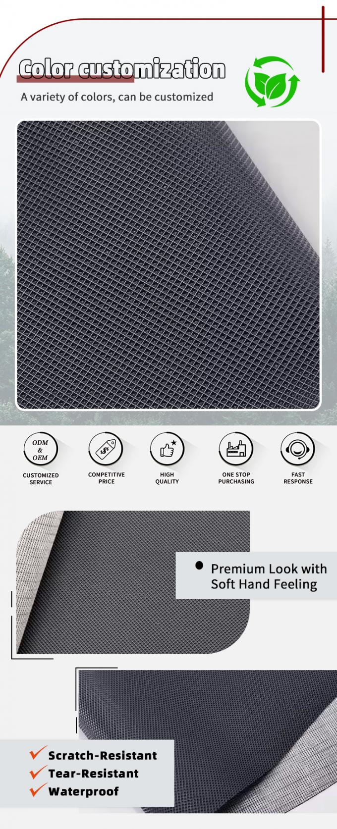 Slijtvast PVC-leer voor autostoelen en meubels 4