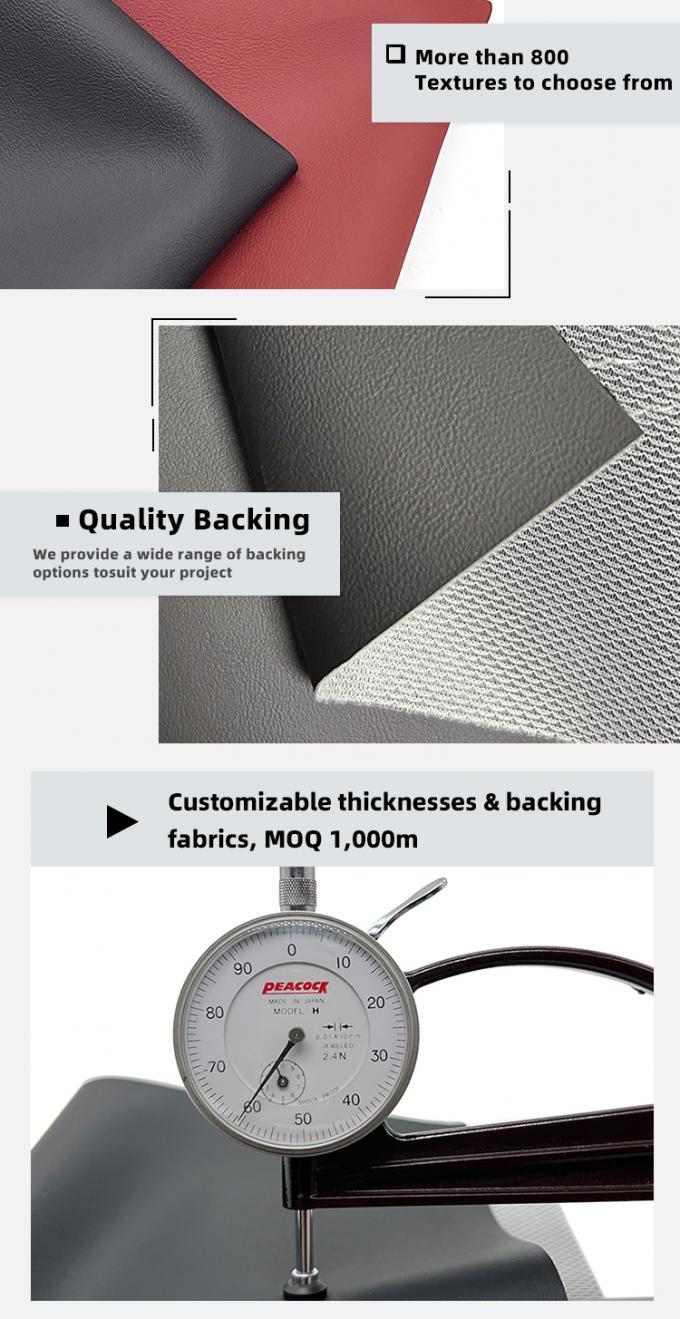 PVC Napa Gedrukt Valse Leder Waterdicht Abrasiebestendig 54" Breed 5