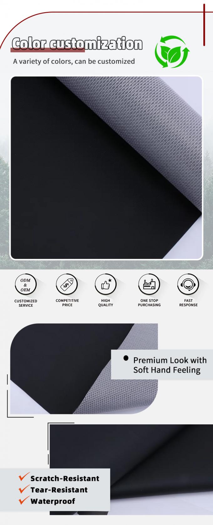 PVC-speldgatgraanleer voor autostoeltjes - waterdicht en slijtvast 4