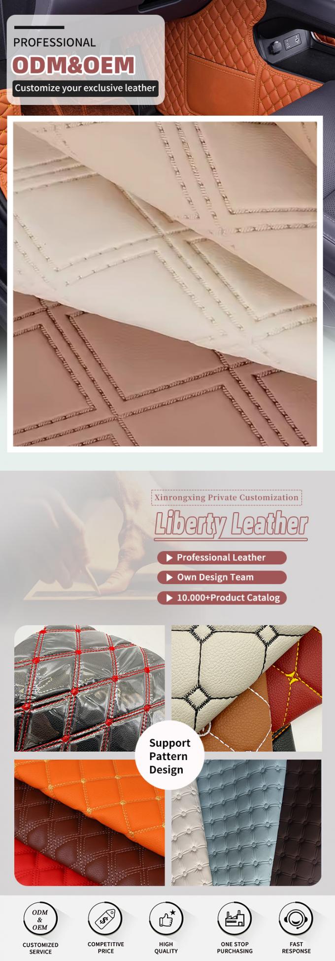 PVC imitatie borduurwerk Rhombus kunstmatig synthetisch leer voor auto Voeten Autostoeltjes Sofa Decoratie Tas Fake Leer Stof 4