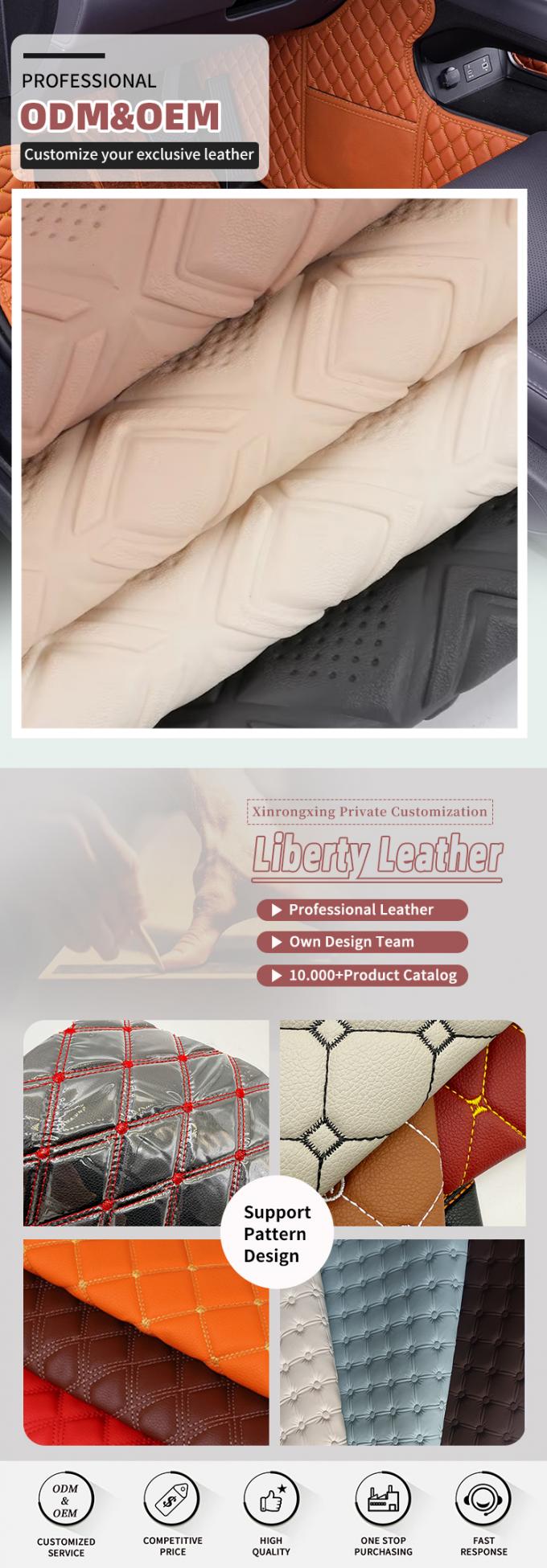 PVC Diamant Geperforeerd Reliëf Kunstmatig Synthetisch Leer voor Auto Voet Auto Stoelen Sofa Decoratie Tas Kunstleer Stof 4