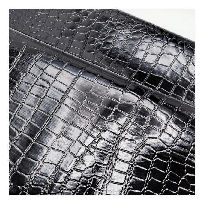 Hoogglanzend steenpatroon PVC synthetisch leer dierpatroon schoenen tassen en tassen nepleerstof 10