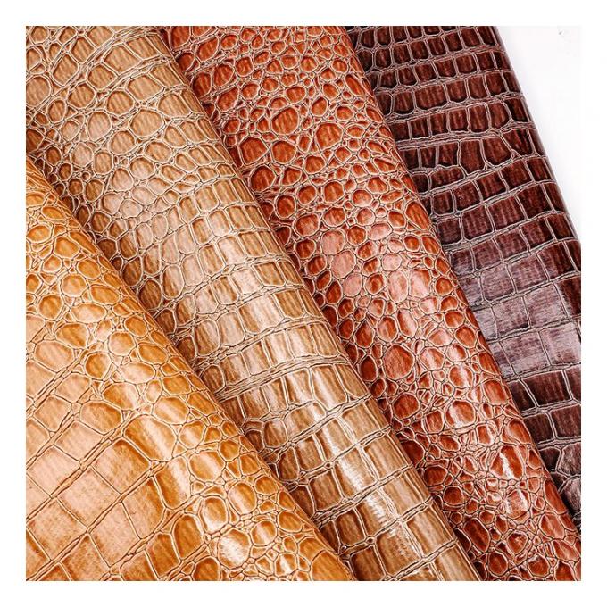 Hoogglanzend steenpatroon PVC synthetisch leer dierpatroon schoenen tassen en tassen nepleerstof 12